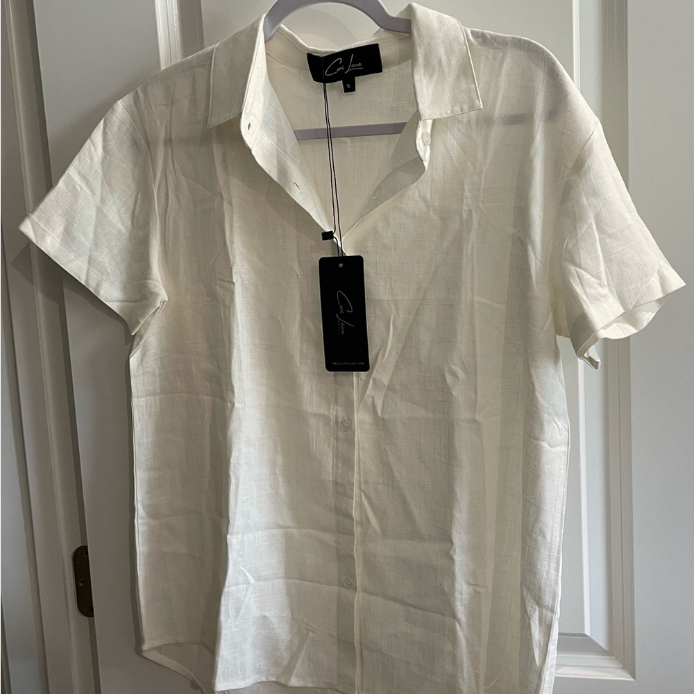 Easy Day Textured Short Sleeve Top by Cori Lane - NWT